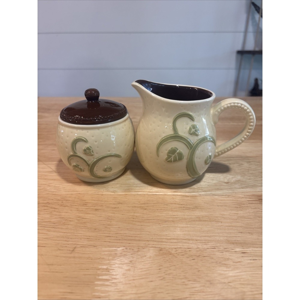 Vintage Sugar & Creamer Ceramic Set, 2008 Pavilion Gift Co., Shared Blessings